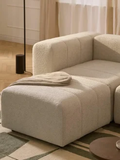 Modulaire bouclé bank Lena (3-zits) met kruk^Westwing Collection Hot