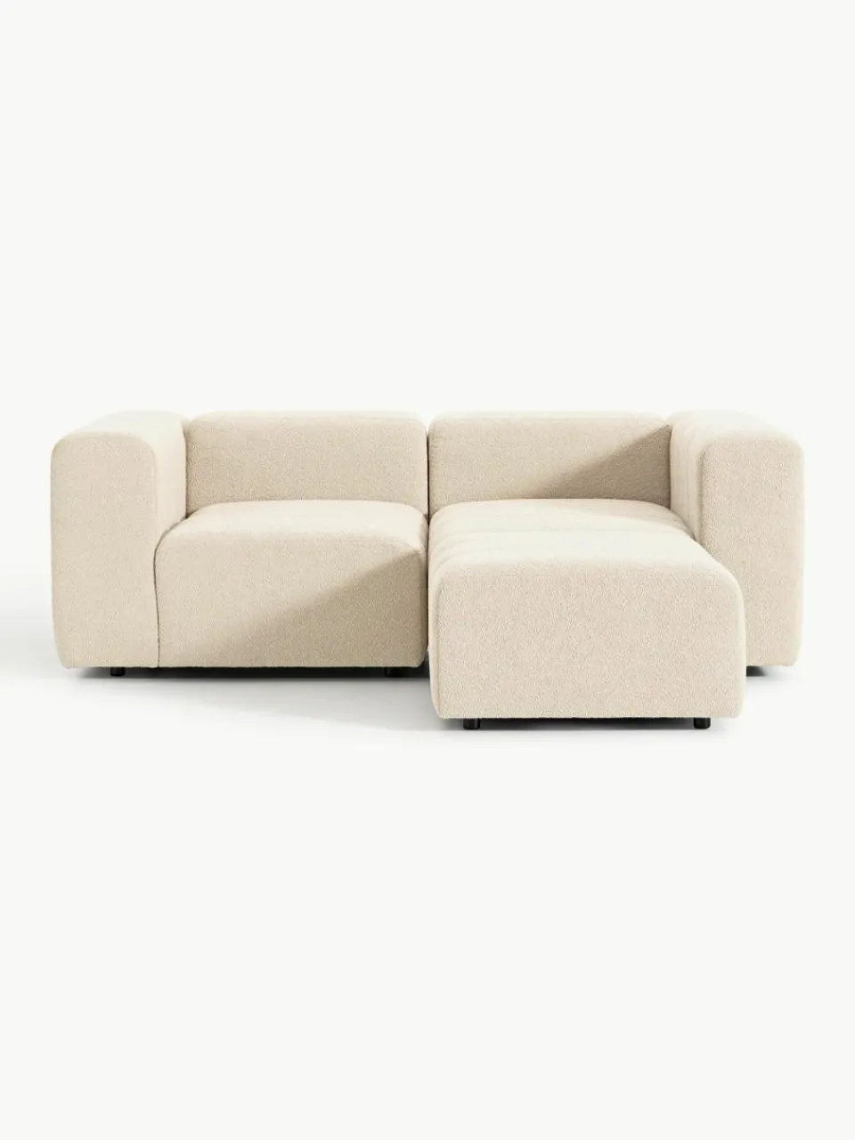 Modulaire bouclé bank Lena (3-zits) met kruk^Westwing Collection Hot