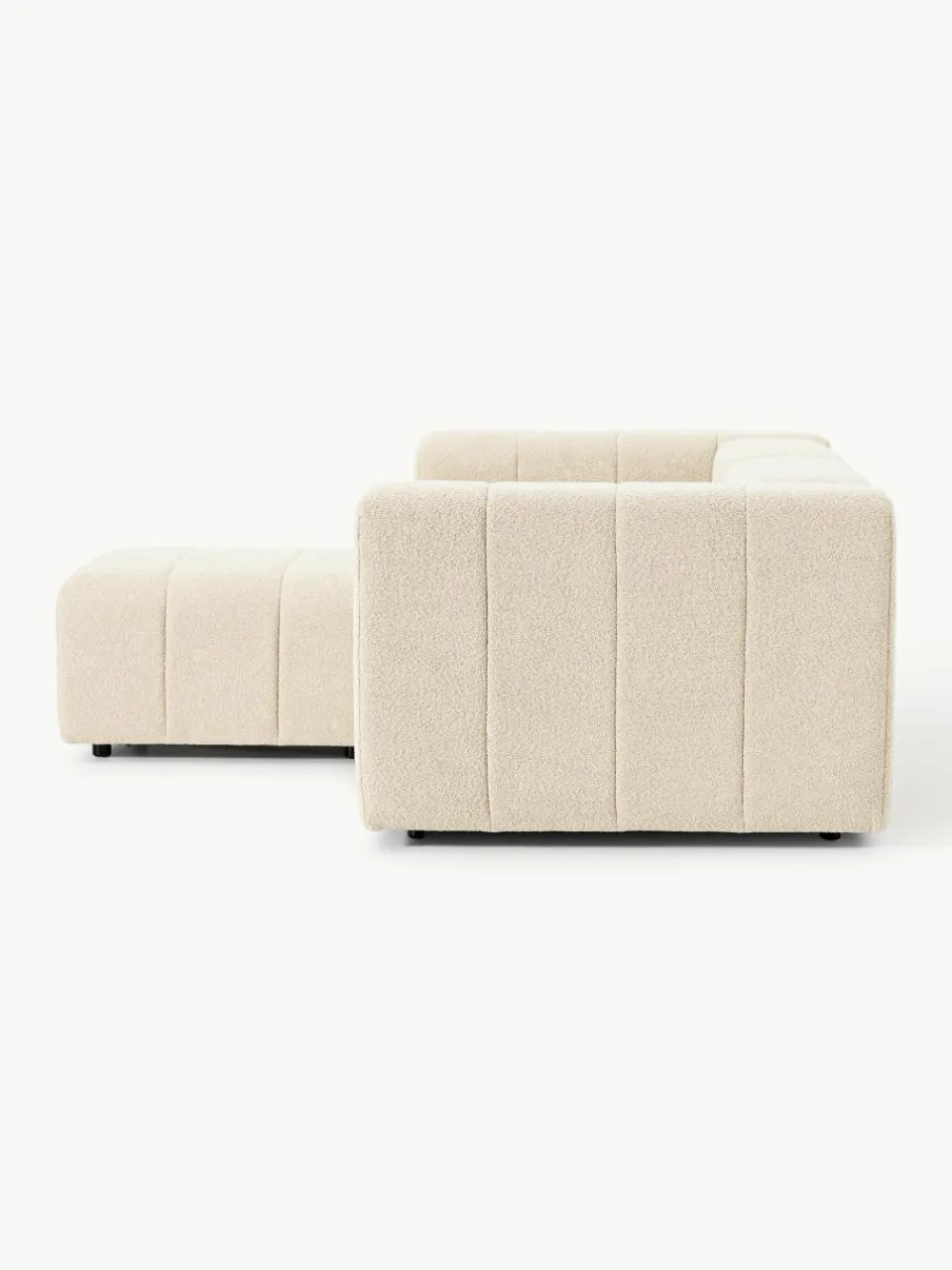 Modulaire bouclé bank Lena (3-zits) met kruk^Westwing Collection Hot