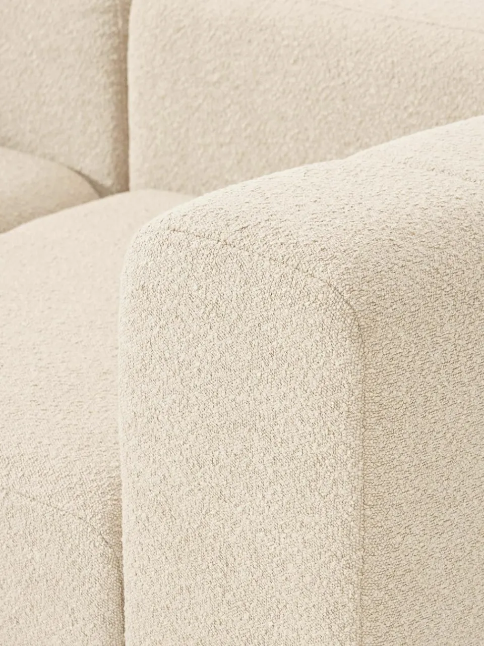 Modulaire bouclé bank Lena (3-zits) met kruk^Westwing Collection Hot