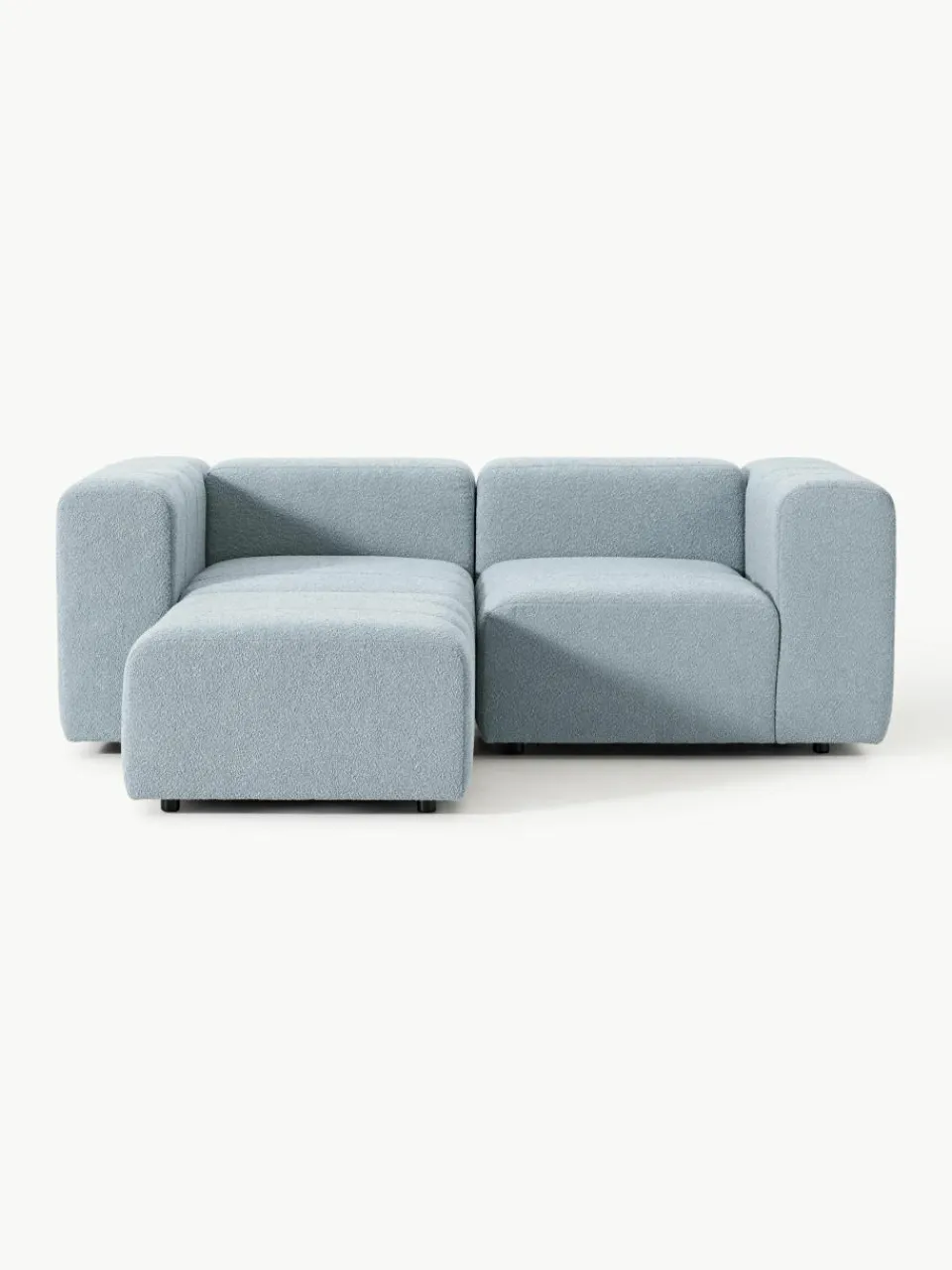Modulaire bouclé bank Lena (3-zits) met kruk^Westwing Collection Clearance