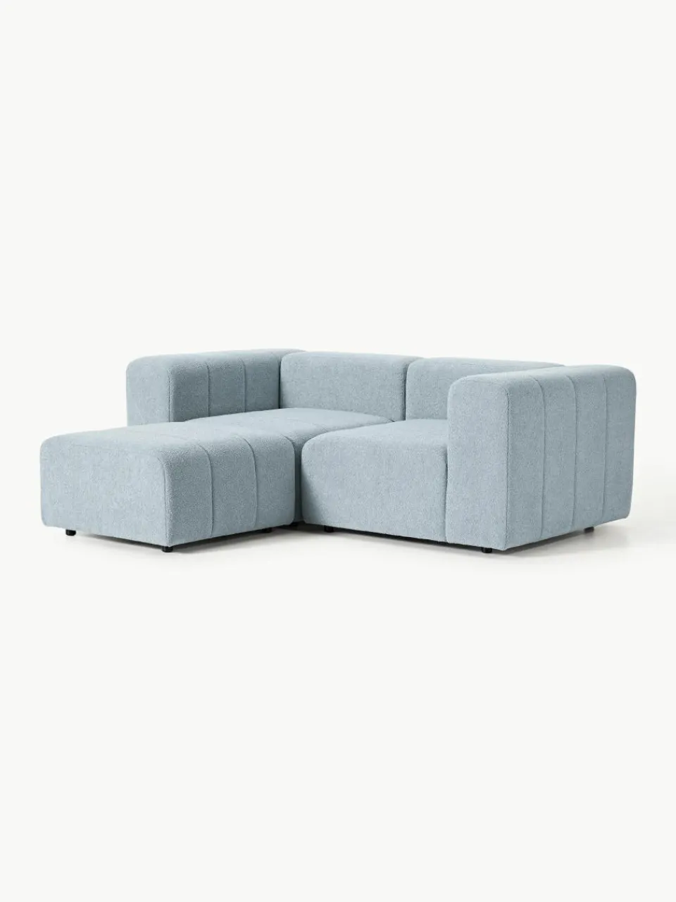 Modulaire bouclé bank Lena (3-zits) met kruk^Westwing Collection Clearance