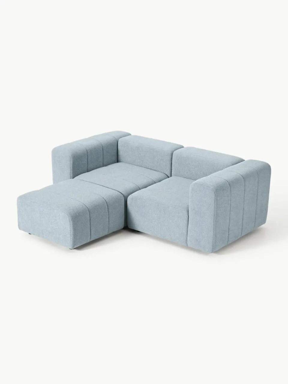 Modulaire bouclé bank Lena (3-zits) met kruk^Westwing Collection Clearance