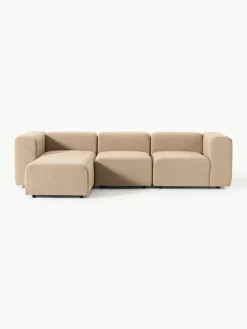Modulaire bouclé bank Lena (4-zits) met kruk^Westwing Collection Clearance