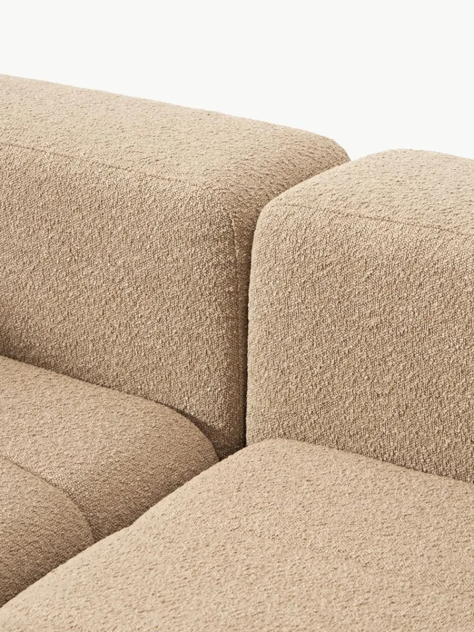 Modulaire bouclé bank Lena (4-zits) met kruk^Westwing Collection Clearance