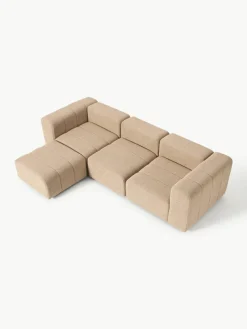 Modulaire bouclé bank Lena (4-zits) met kruk^Westwing Collection Clearance