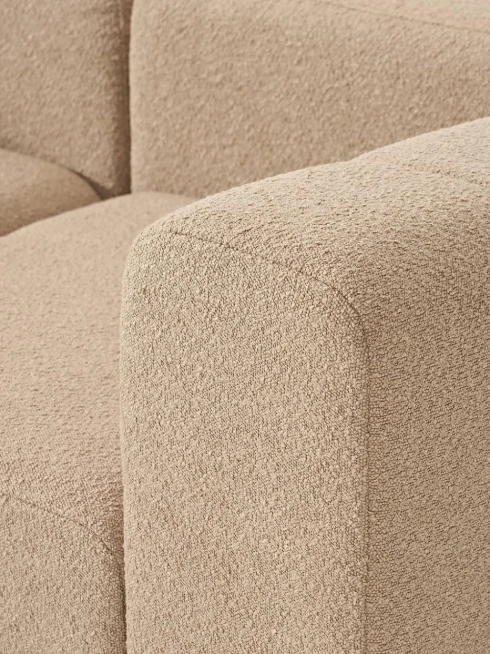 Modulaire bouclé bank Lena (4-zits) met kruk^Westwing Collection Clearance