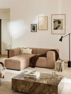 Modulaire bouclé bank Lena (3-zits) met kruk^Westwing Collection Best