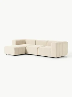 Modulaire bouclé bank Lena (4-zits) met kruk^Westwing Collection Fashion