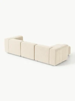Modulaire bouclé bank Lena (4-zits) met kruk^Westwing Collection Fashion