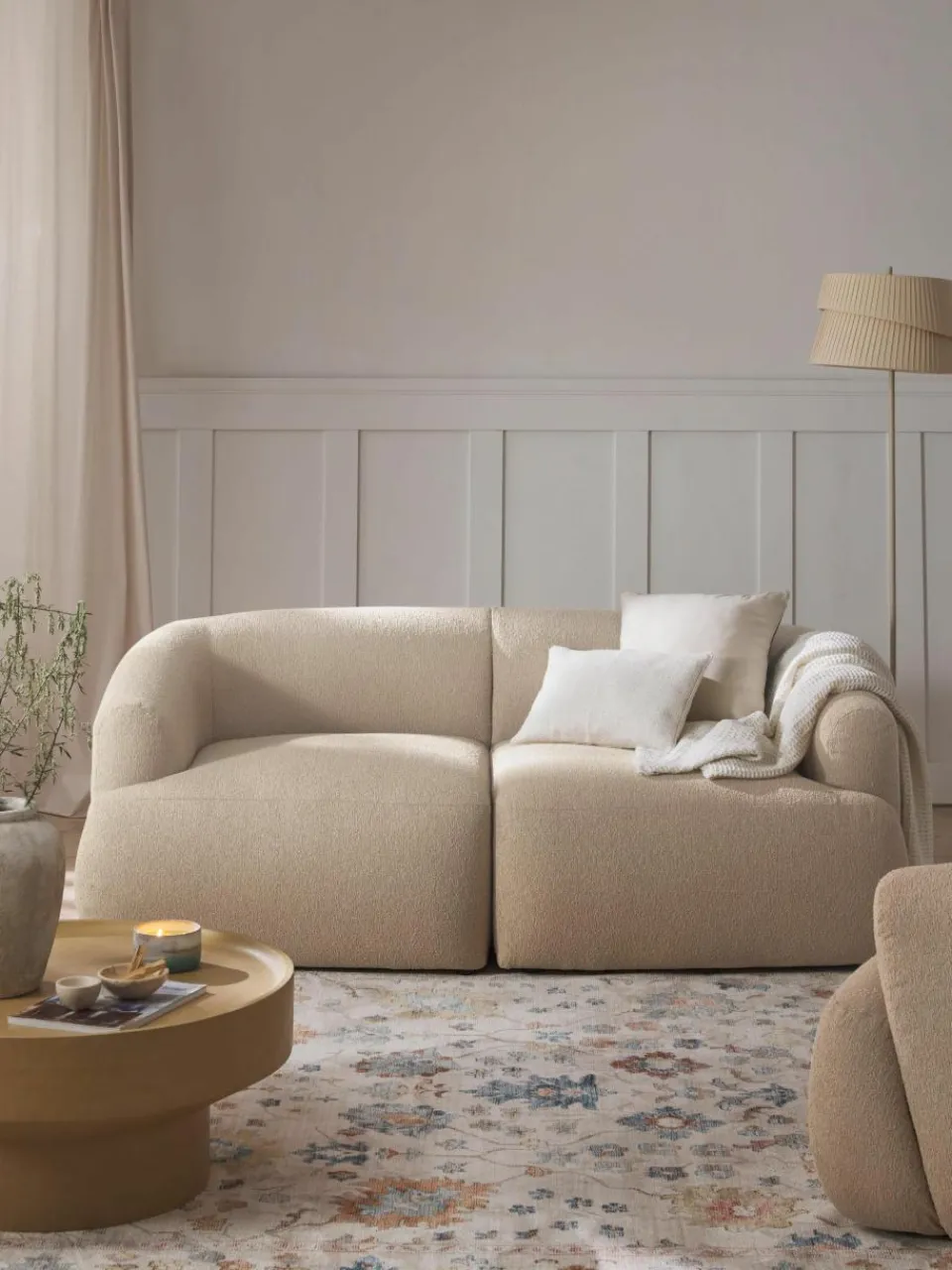 Modulaire bouclé bank Sofia (2-zits)^Westwing Collection Hot