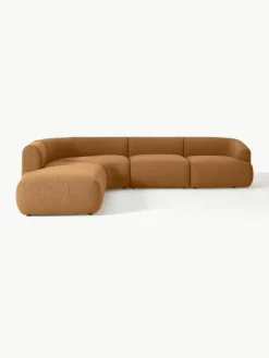 Modulaire bouclé hoekbank Sofia (4-zits)^Westwing Collection Clearance