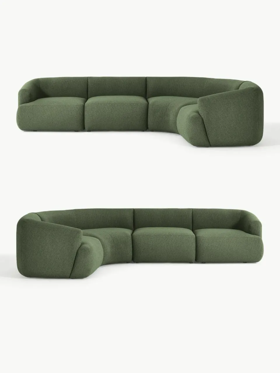 Modulaire bouclé hoekbank Sofia (4-zits)^Westwing Collection Outlet