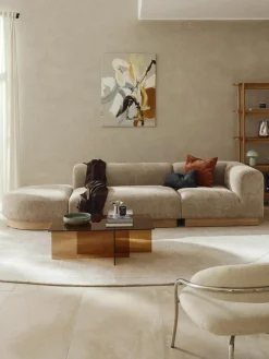 Modulaire chaise longue Natalie van teddy-bouclé^Westwing Collection New