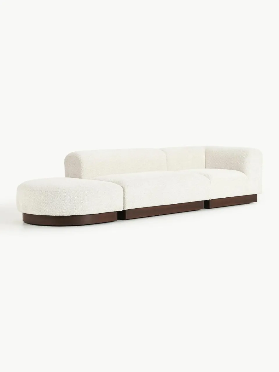 Modulaire chaise longue Natalie van teddy-bouclé^Westwing Collection Clearance