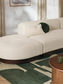 Modulaire chaise longue Natalie van teddy-bouclé^Westwing Collection Clearance