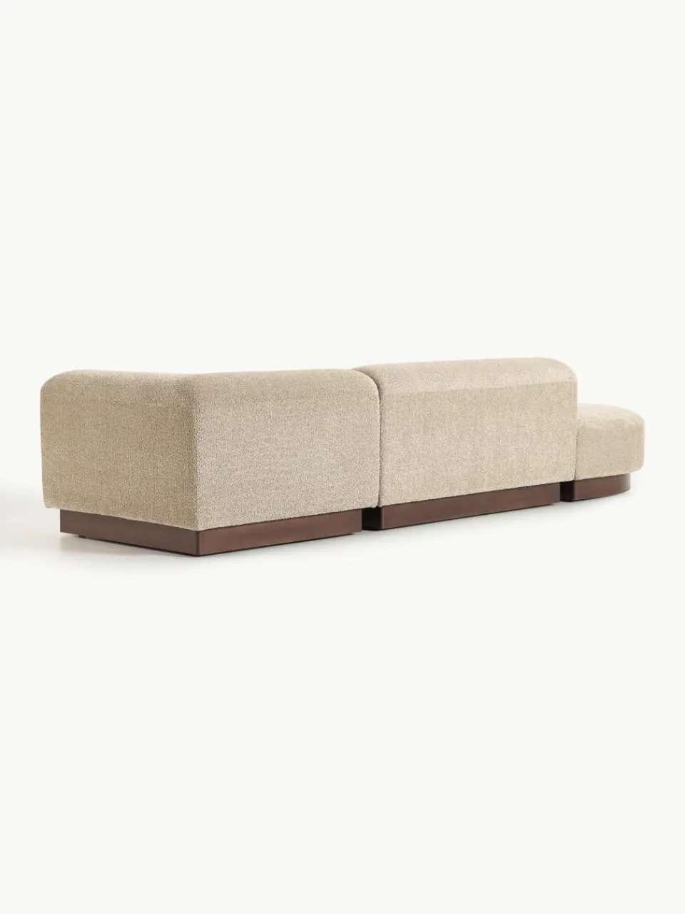 Modulaire chaise longue Natalie van teddy-bouclé^Westwing Collection Online