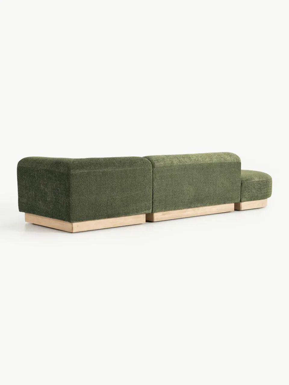 Modulaire chaise longue Natalie van teddy-bouclé^Westwing Collection Fashion