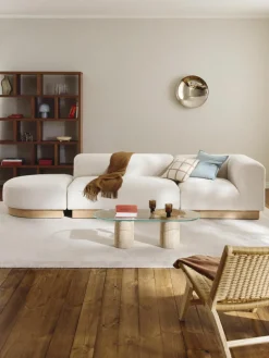 Modulaire chaise longue Natalie van teddy-bouclé^Westwing Collection Outlet