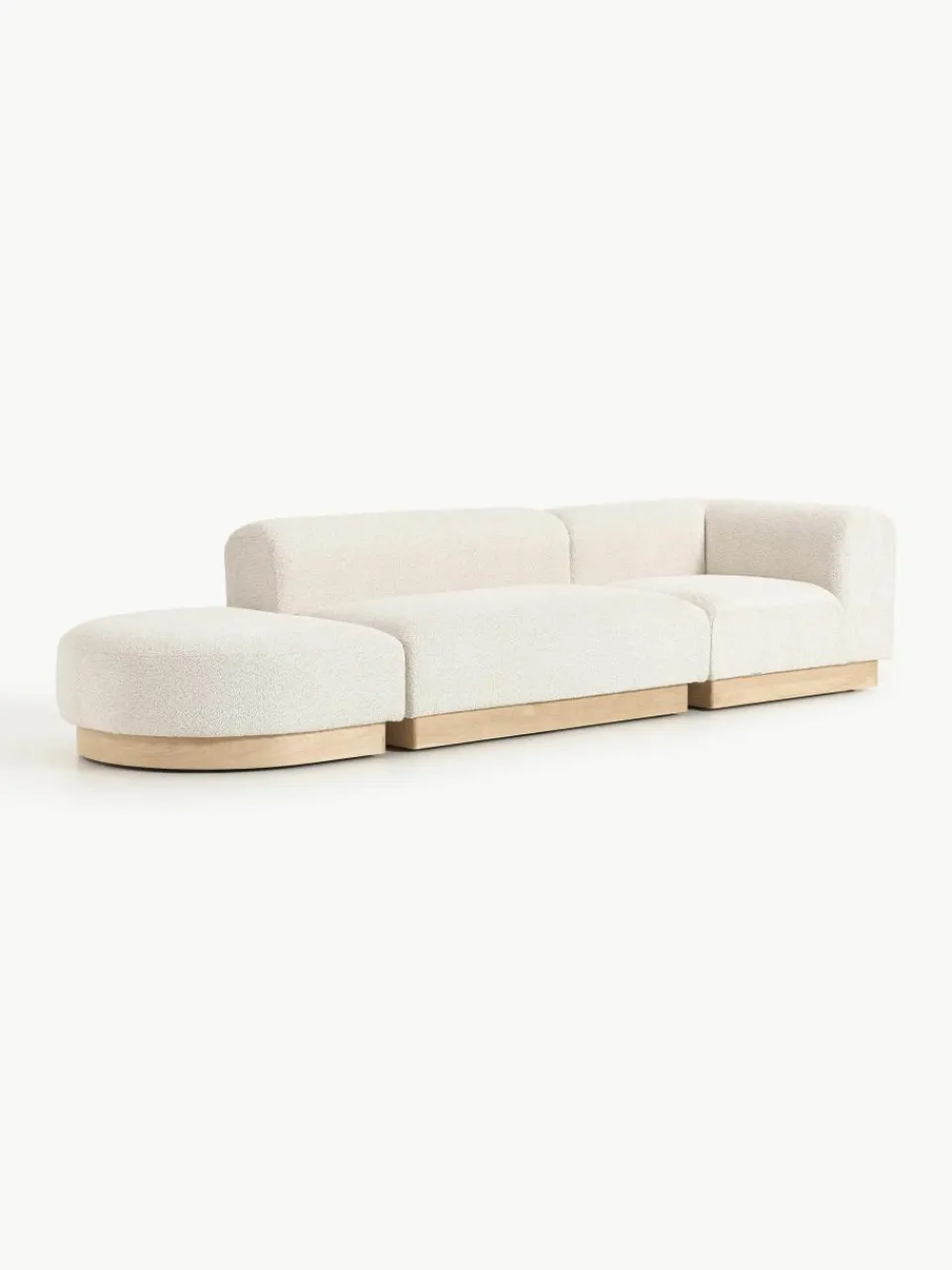 Modulaire chaise longue Natalie van teddy-bouclé^Westwing Collection Outlet