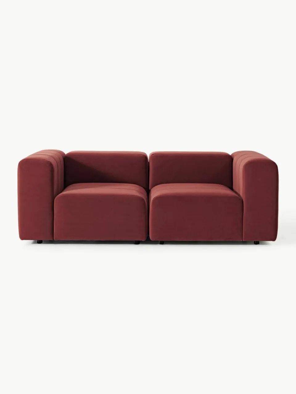 Modulaire fluwelen bank Lena (3-zits)^Westwing Collection New