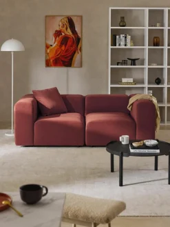 Modulaire fluwelen bank Lena (3-zits)^Westwing Collection New