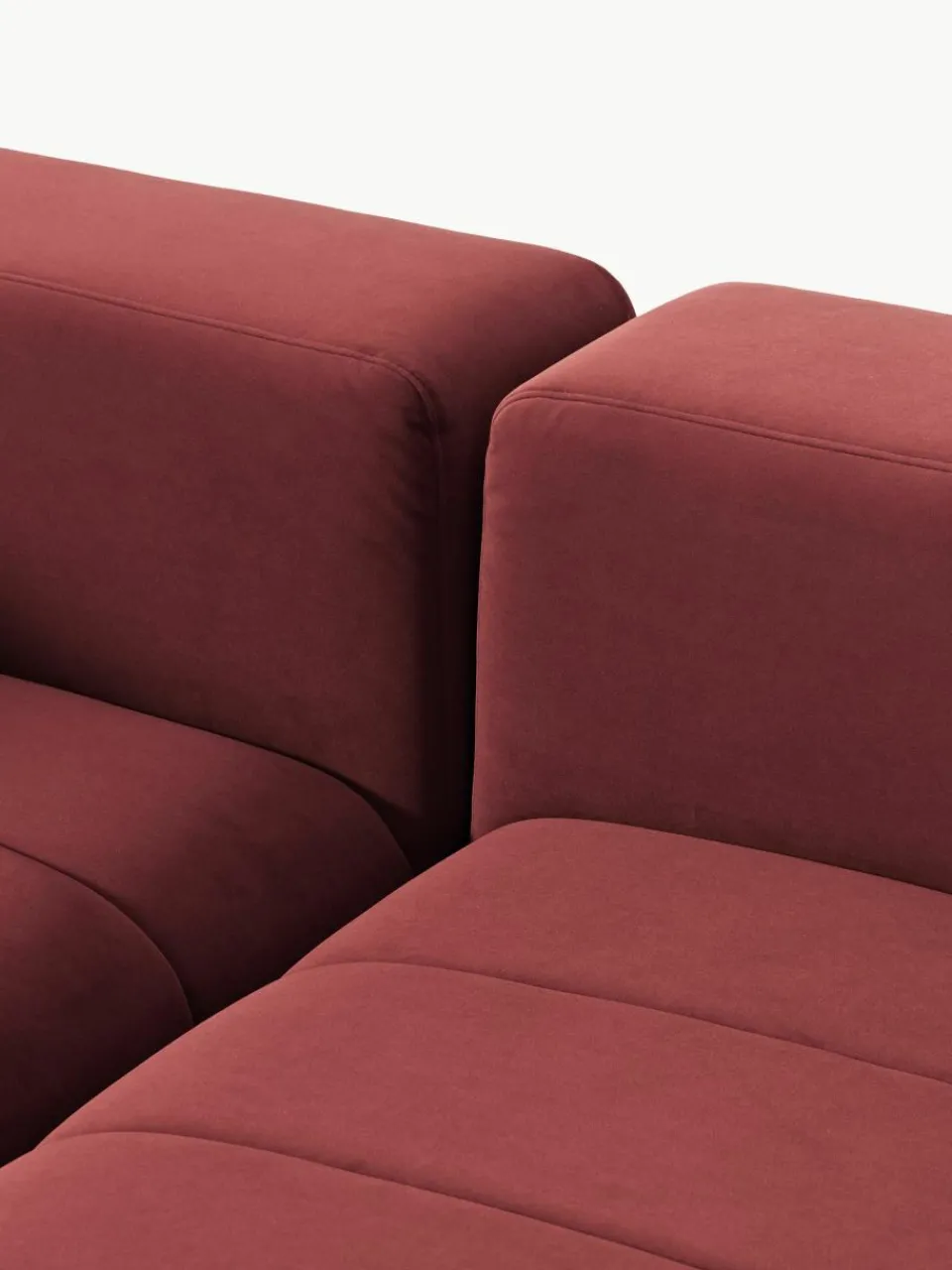 Modulaire fluwelen bank Lena (3-zits)^Westwing Collection New