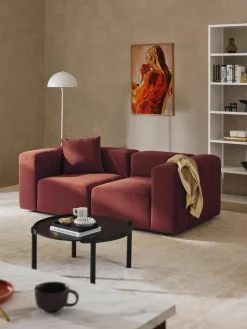 Modulaire fluwelen bank Lena (3-zits)^Westwing Collection New
