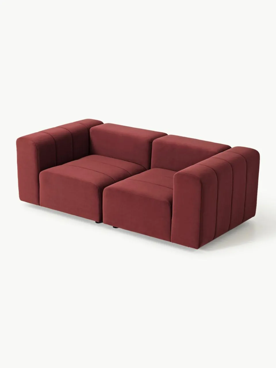 Modulaire fluwelen bank Lena (3-zits)^Westwing Collection New