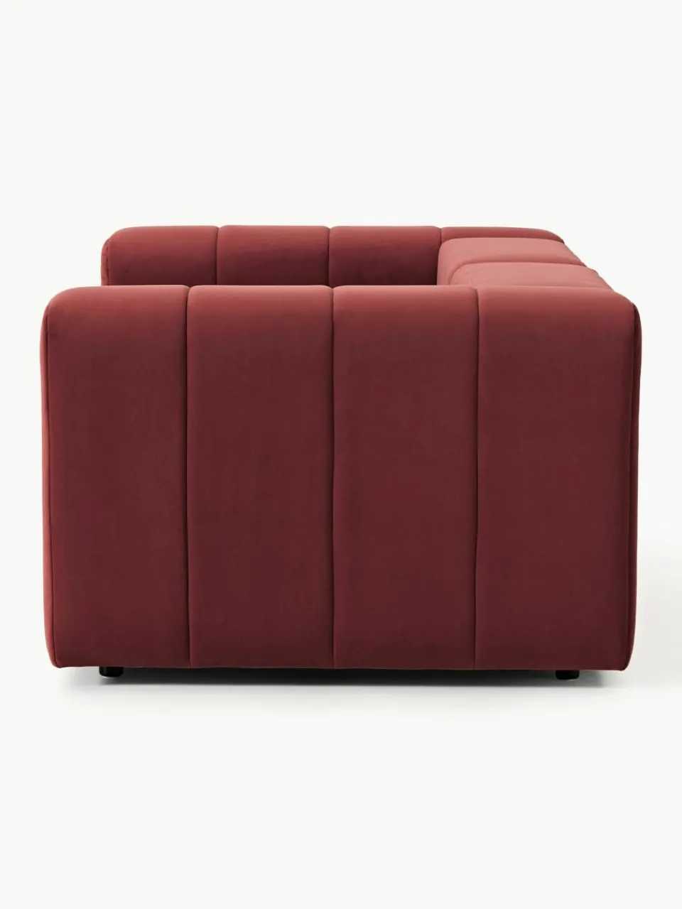 Modulaire fluwelen bank Lena (3-zits)^Westwing Collection New