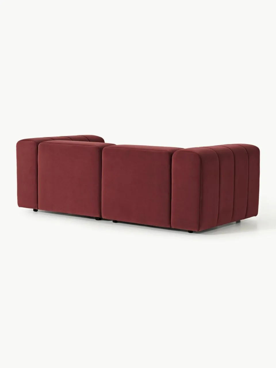 Modulaire fluwelen bank Lena (3-zits)^Westwing Collection New