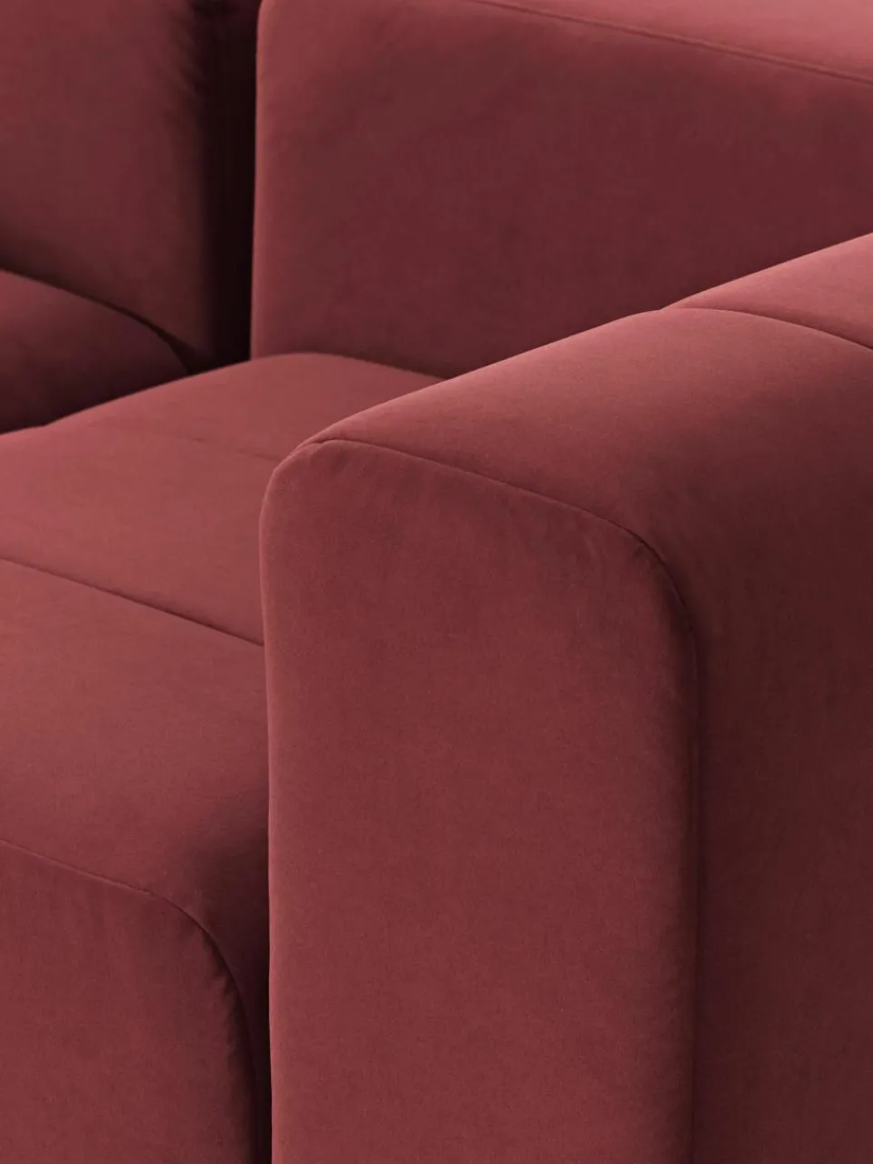 Modulaire fluwelen bank Lena (3-zits)^Westwing Collection New