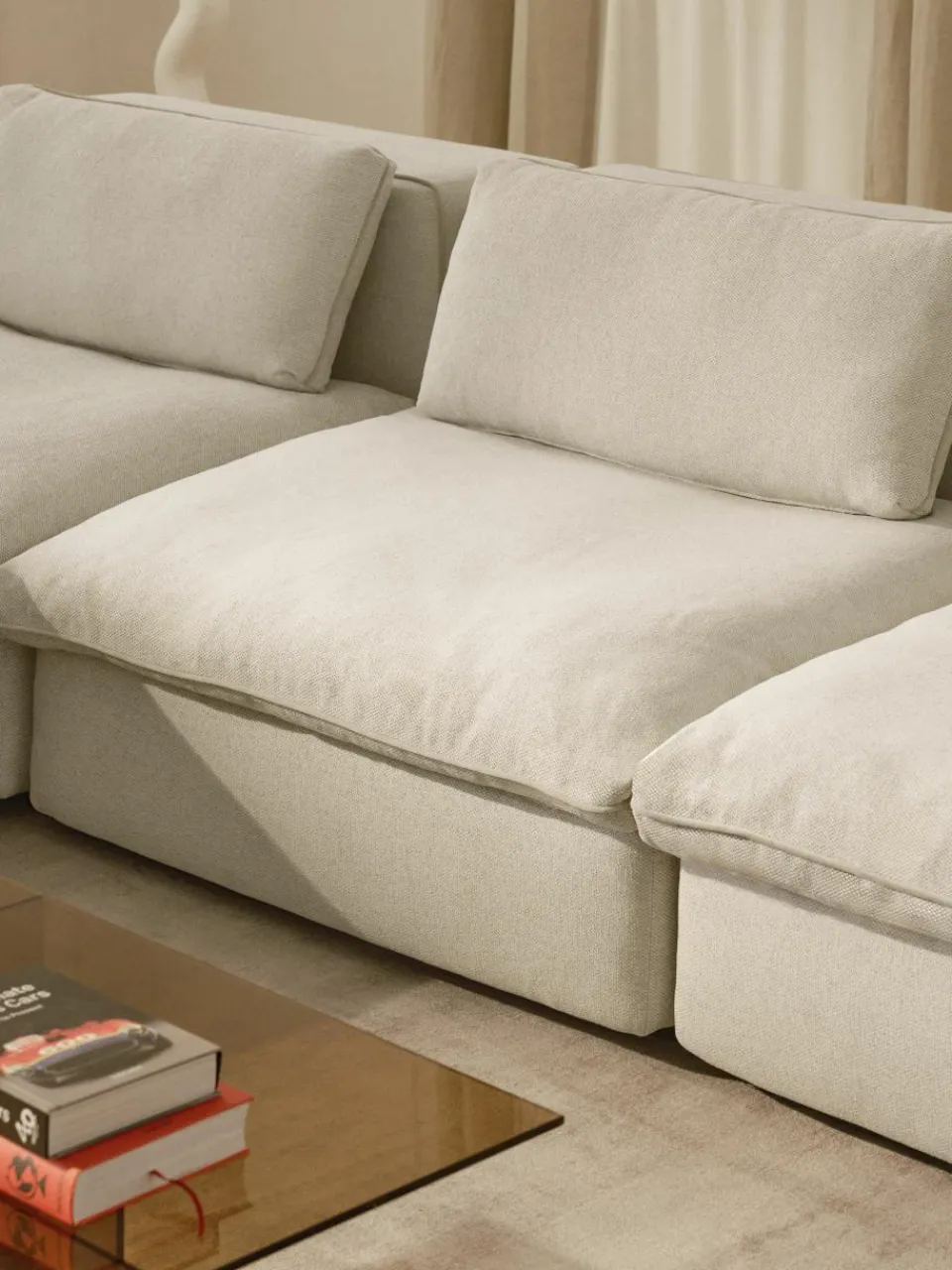 Modulaire hoekbank Felix met poef^Westwing Collection Best