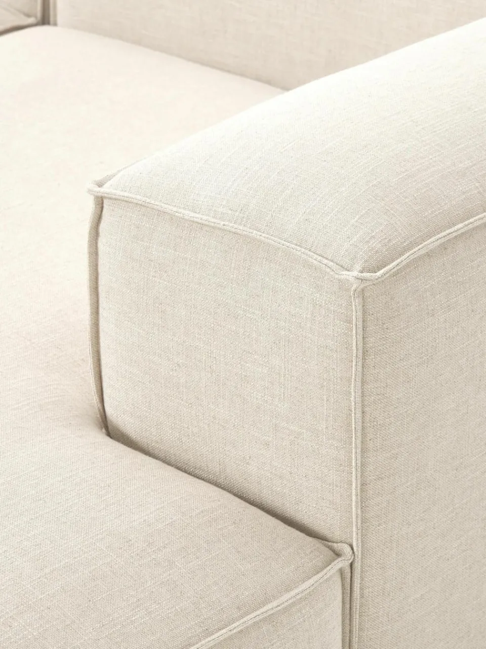 Modulaire hoekbank Lennon van linnenmix^Westwing Collection Clearance