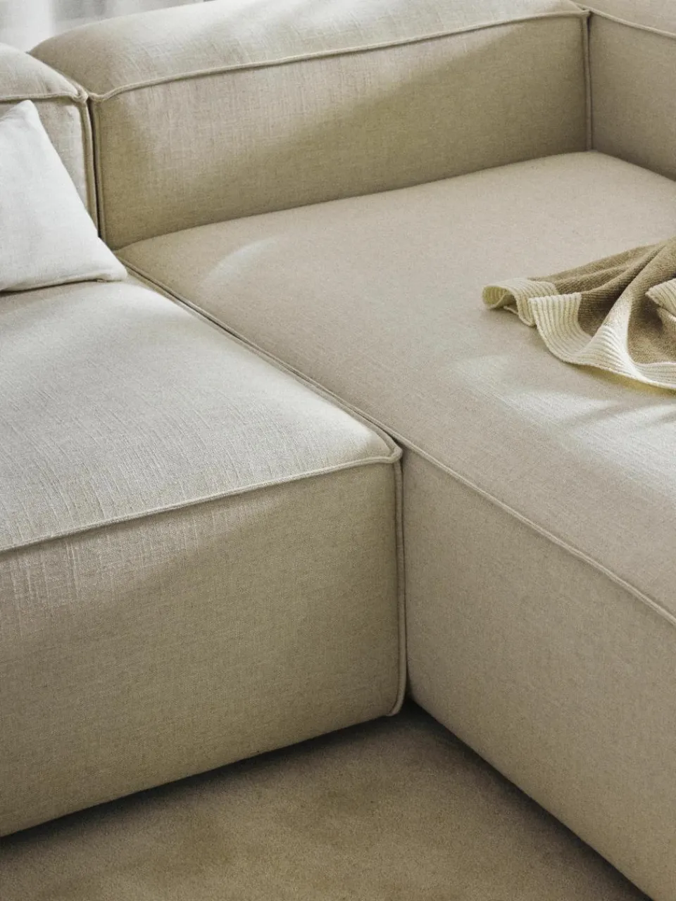 Modulaire hoekbank Lennon van linnenmix^Westwing Collection Clearance