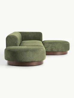 Modulaire hoekbank Natalie van teddy-bouclé^Westwing Collection Hot