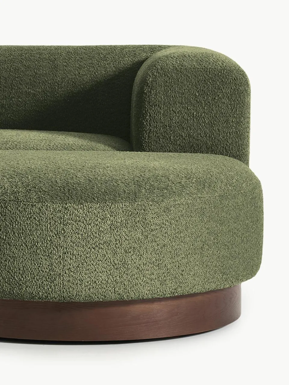 Modulaire hoekbank Natalie van teddy-bouclé^Westwing Collection Hot