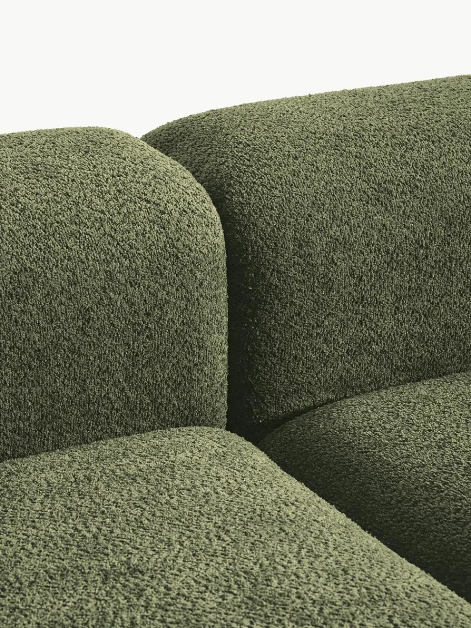 Modulaire hoekbank Natalie van teddy-bouclé^Westwing Collection Hot