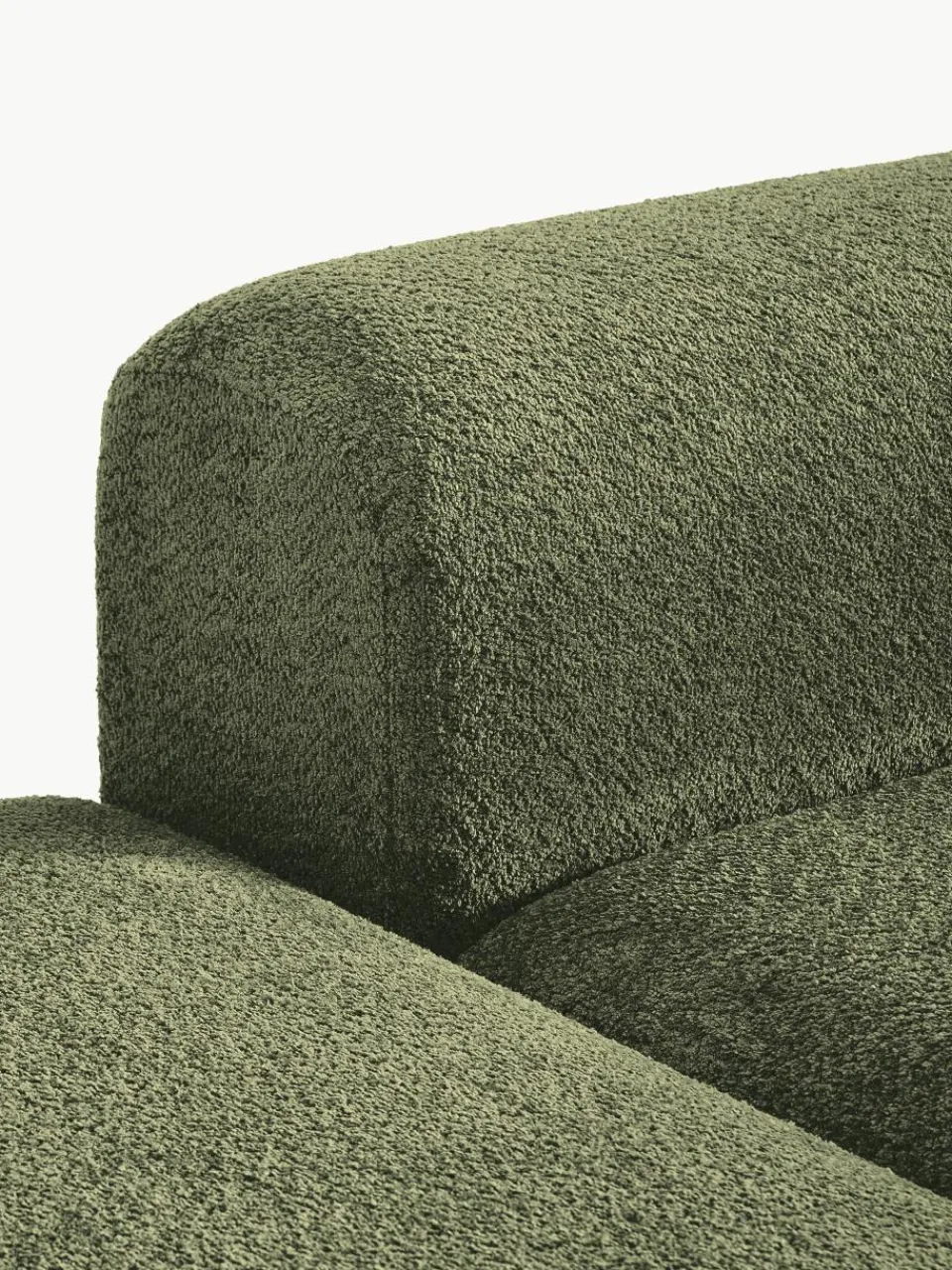 Modulaire hoekbank Natalie van teddy-bouclé^Westwing Collection Hot