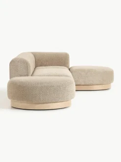 Modulaire hoekbank Natalie van teddy-bouclé^Westwing Collection Clearance