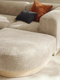 Modulaire hoekbank Natalie van teddy-bouclé^Westwing Collection Clearance