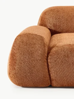 Modulaire hoekbank Wolke (4-zits) van teddy-bouclé^Westwing Collection Online