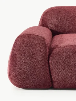 Modulaire hoekbank Wolke (4-zits) van teddy-bouclé^Westwing Collection Online