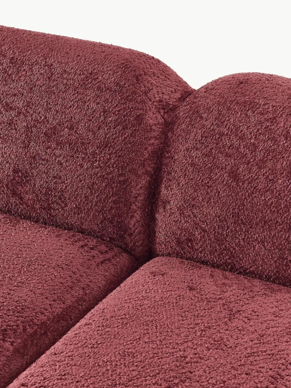 Modulaire hoekbank Wolke (4-zits) van teddy-bouclé^Westwing Collection Online