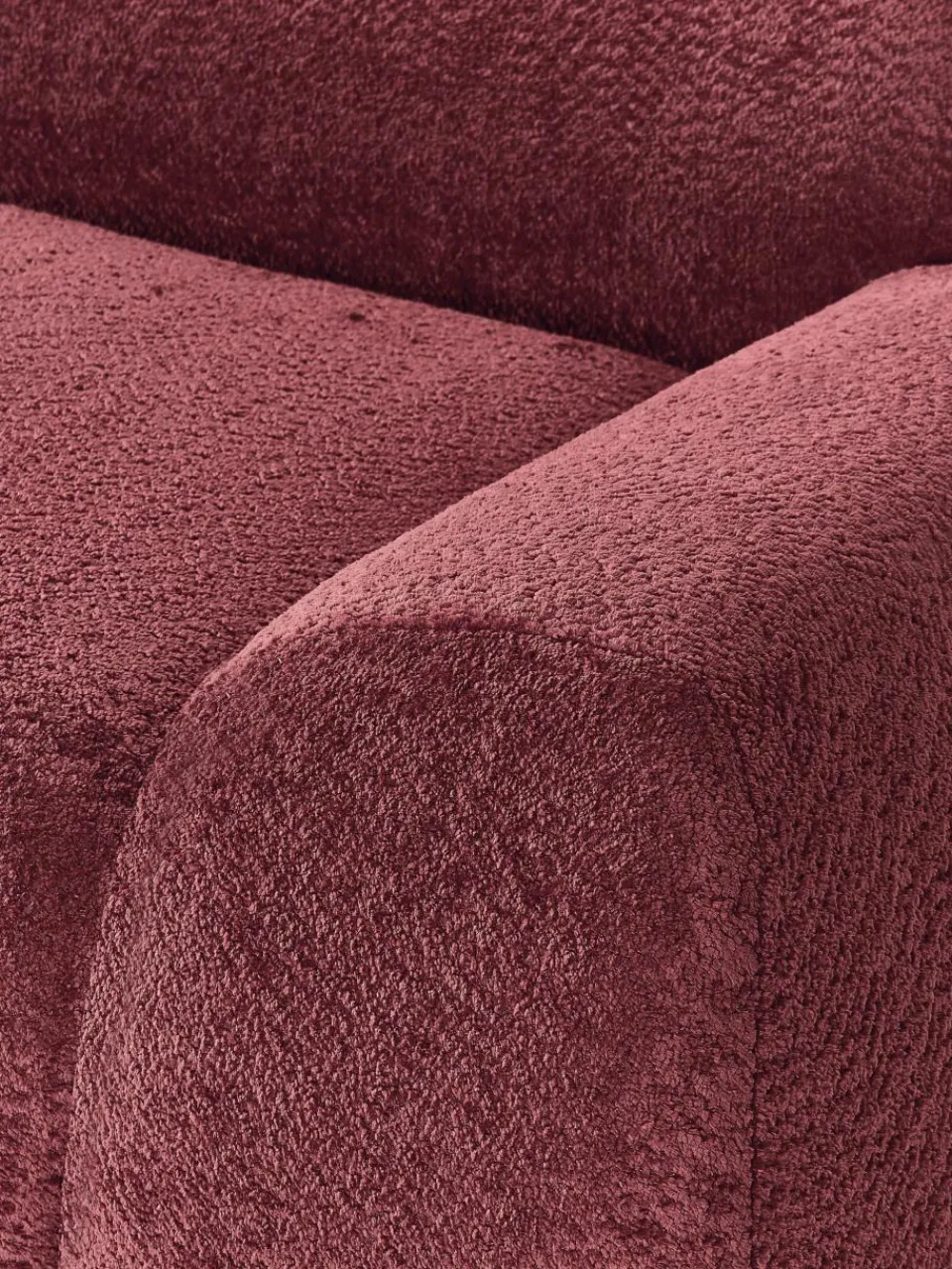 Modulaire hoekbank Wolke (4-zits) van teddy-bouclé^Westwing Collection Online