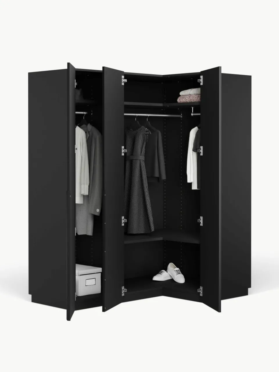 Modulaire hoekkast Leon, 165 cm breed, diverse varianten^Westwing Collection Outlet