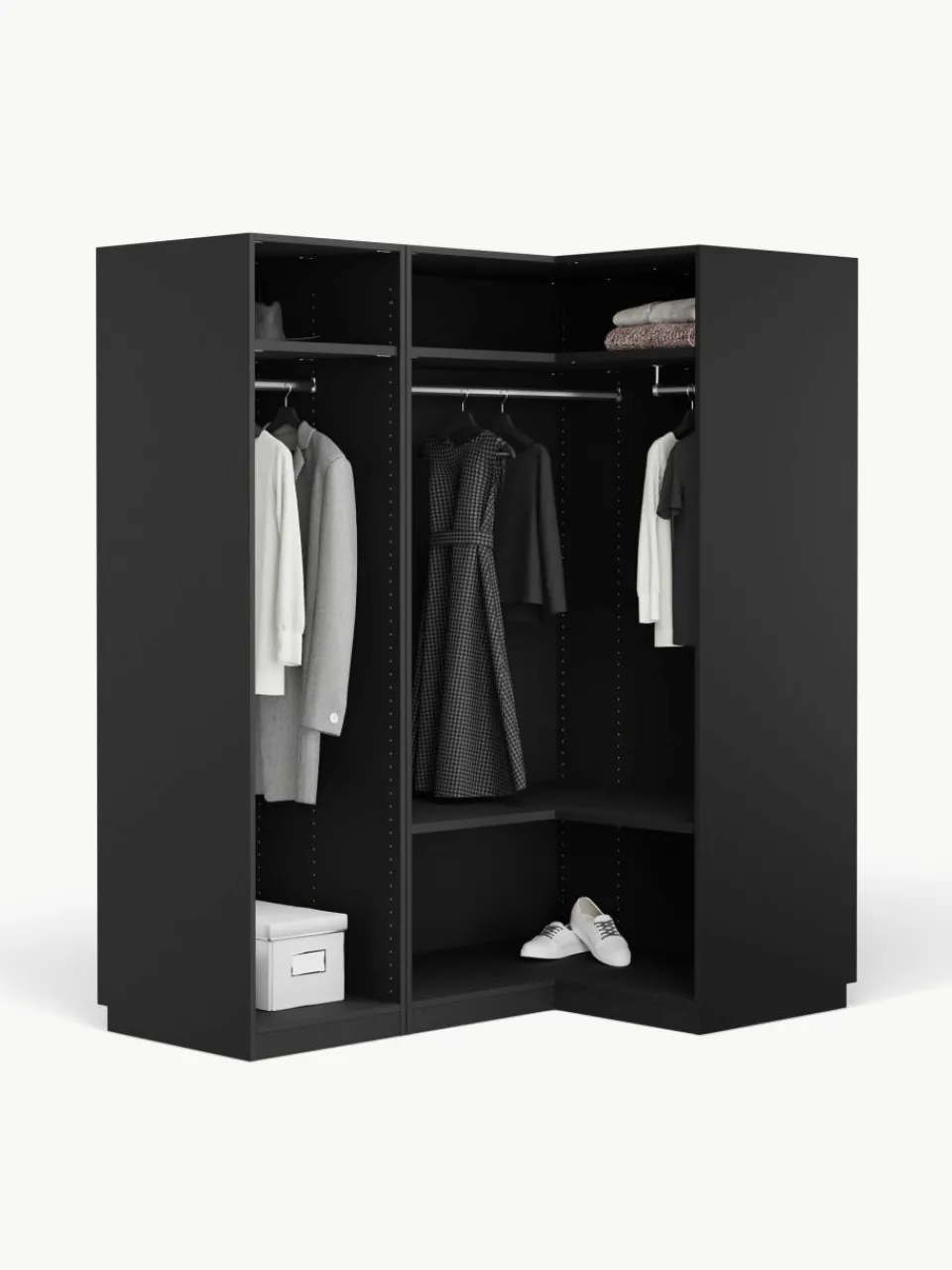 Modulaire hoekkast Leon, 165 cm breed, diverse varianten^Westwing Collection Outlet