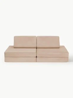 Modulaire kinderbank Mila van fluweel, handgemaakt^Funzy Discount
