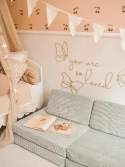 Modulaire kinderbank Mila van corduroy, handgemaakt^Funzy Clearance