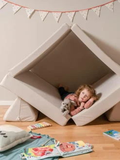 Modulaire kinderbank Mila van fluweel, handgemaakt^Funzy Fashion